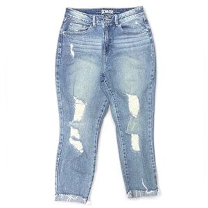 REWASH Super High Rise Mom Ankle Jean Light Wash Junior’s size 9